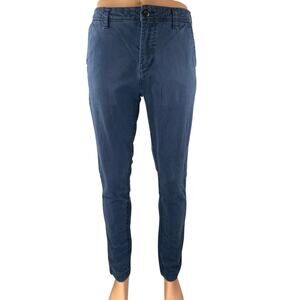 Aeropostale Men's Blue High Rise Skinny Chino Khaki Trousers Pants Size 30/34